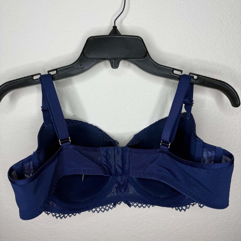 Adore Me bra bralette Navy silver lace Women’s Size 40C - Picture 3 of 6